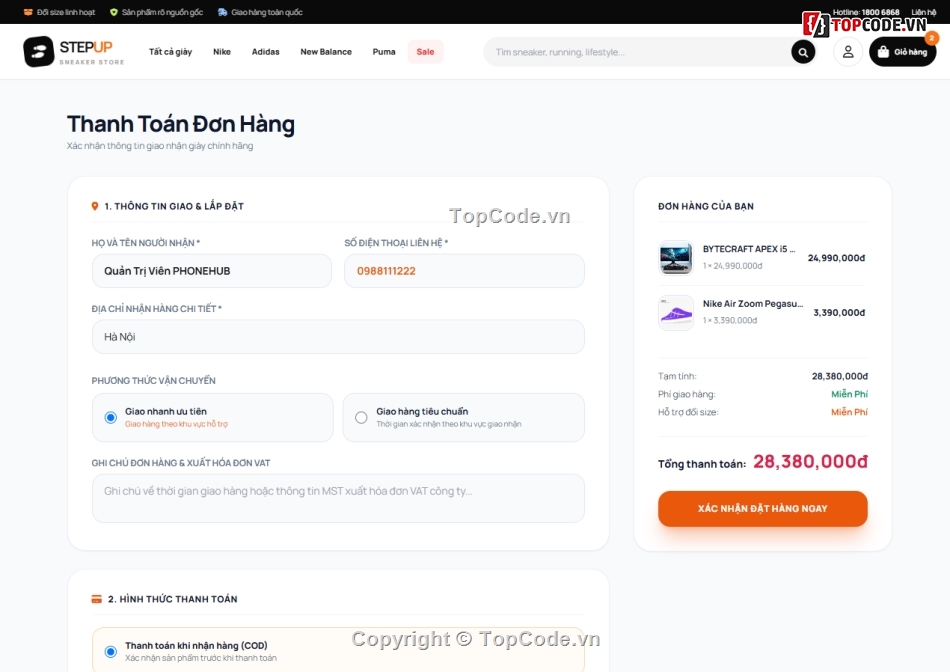 Web bán giày  MVC,Website bán hàng trực tuyến,bán